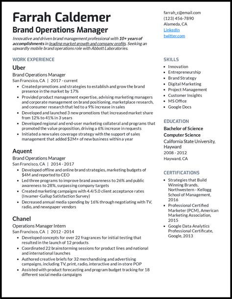 17 Operations Manager Resume Examples That Work in 2024.